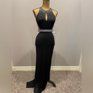 Open back long Black/sparkly formal Dress